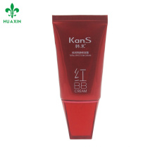 40 ml chinês belezas vermelho tubo de plástico transparente com tampa acrílica para BB cream